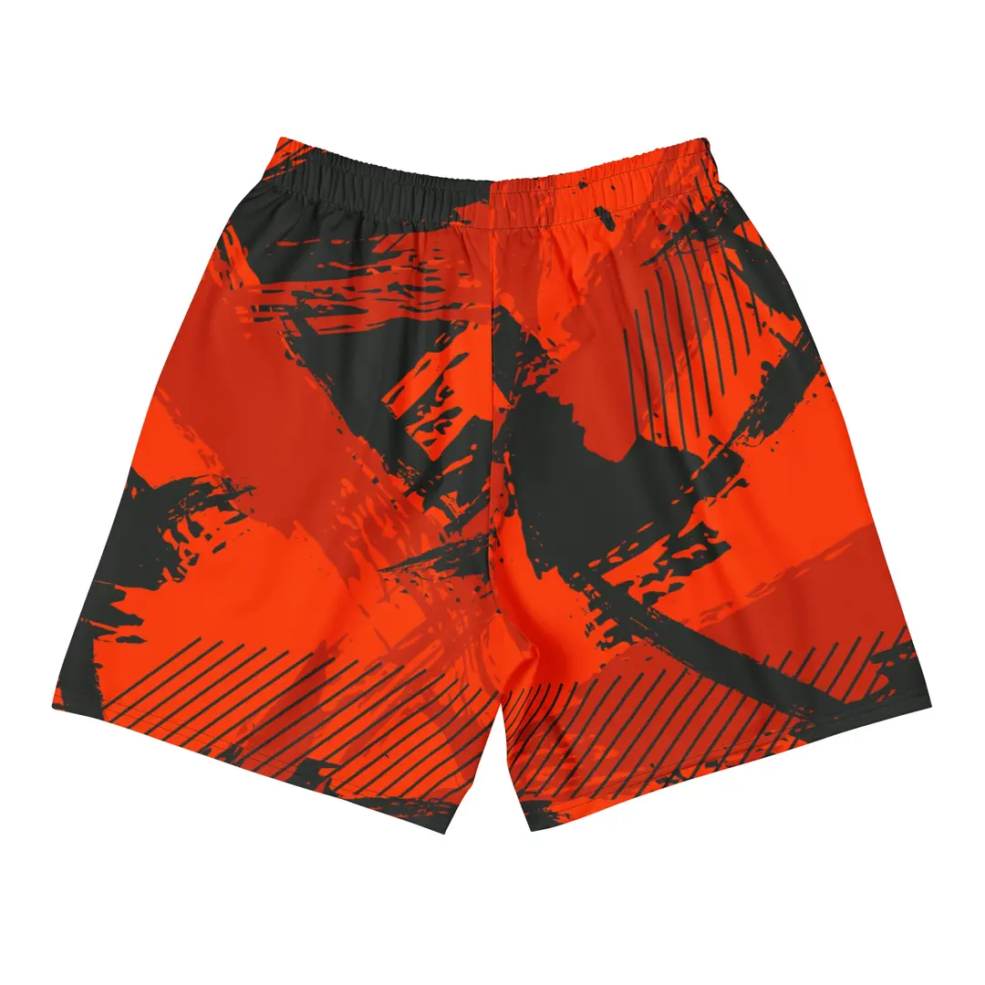 Red Grunge Men's Volley Shorts - Image 2