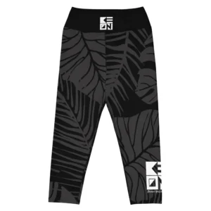 Pro Black Palms Capri Leggings