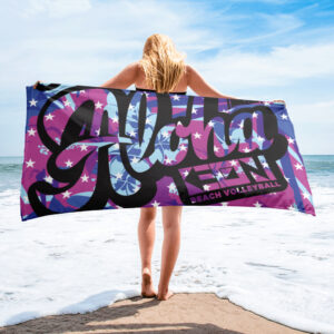 Keoni Serving Aloha Purple Beach Towel-