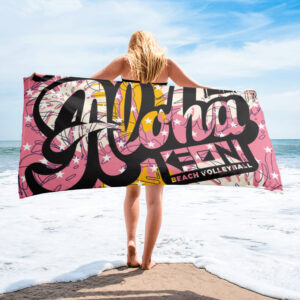 Keoni Serving Aloha Pink Beach Towel