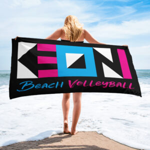 Keoni 80s Logo Beach Towel Black