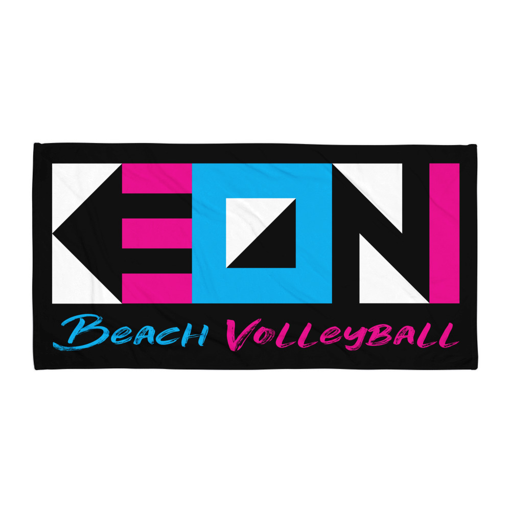 Keoni 80s Logo Beach Towel Black - Image 2