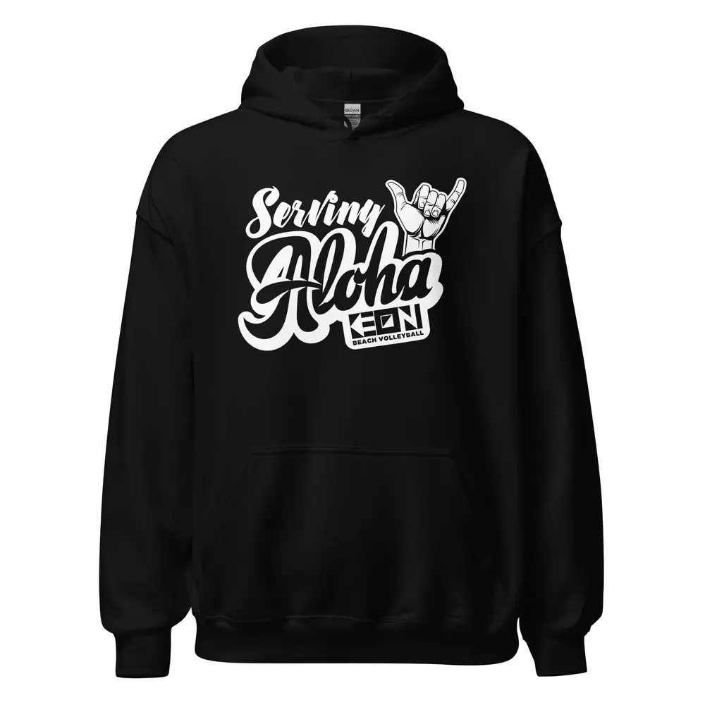 Serving Aloha Heavy Hoodie - Image 2